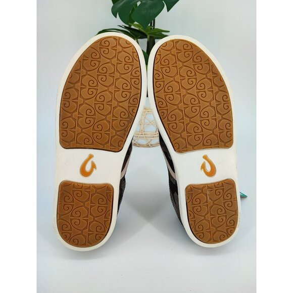 Olukai Women's Pehuea Pa’i Canvas Slip On Camo Grey Shoes Size 6 US - Picture 8 of 8